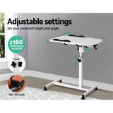 darrahopens Furniture > Office Artiss Laptop Table Desk Adjustable Stand - White