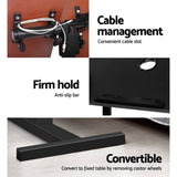 darrahopens Furniture > Office Artiss Laptop Table Desk Adjustable Stand With Fan - Black