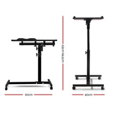 darrahopens Furniture > Office Artiss Laptop Table Desk Adjustable Stand With Fan - Black