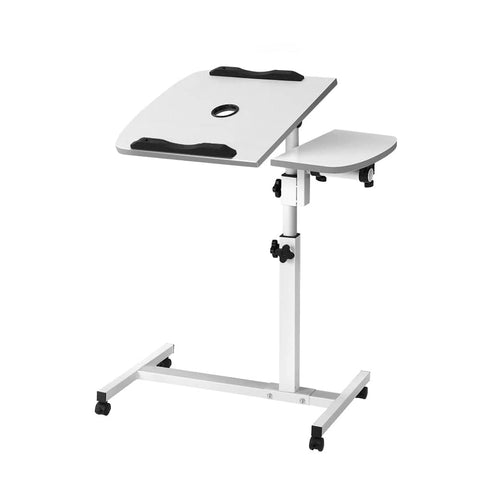 darrahopens Furniture > Office Artiss Laptop Table Desk Adjustable Stand With Fan - White