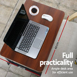 darrahopens Furniture > Office Artiss Laptop Table Desk Portable - Dark Wood