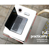 darrahopens Furniture > Office Artiss Laptop Table Desk Portable - White