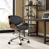 darrahopens Furniture > Office Artiss Leather Office Chair Black