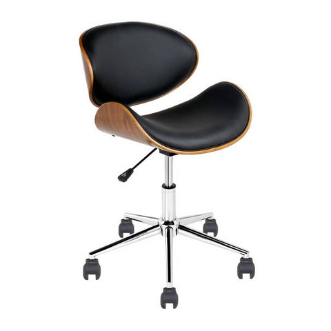 darrahopens Furniture > Office Artiss Leather Office Chair Black