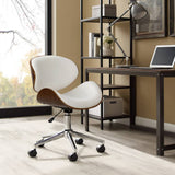 darrahopens Furniture > Office Artiss Leather Office Chair White