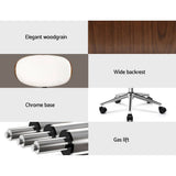 darrahopens Furniture > Office Artiss Leather Office Chair White