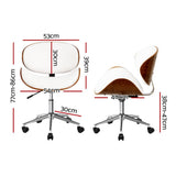 darrahopens Furniture > Office Artiss Leather Office Chair White