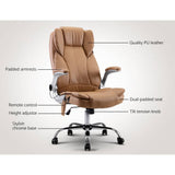 darrahopens Furniture > Office Artiss Massage Office Chair Gaming Chair Computer Desk Chair 8 Point Vibration Espresso