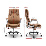 darrahopens Furniture > Office Artiss Massage Office Chair Gaming Chair Computer Desk Chair 8 Point Vibration Espresso