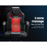 darrahopens Furniture > Office Artiss Massage Office Chair Gaming Computer Seat Recliner Racer Red