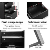 darrahopens Furniture > Office Artiss Metal Desk with 3 Drawers - Black