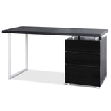darrahopens Furniture > Office Artiss Metal Desk with 3 Drawers - Black