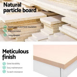 darrahopens Furniture > Office Artiss Metal Desk with Drawer - White with Wooden Top