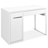 darrahopens Furniture > Office Artiss Metal Desk With Storage Cabinets - White