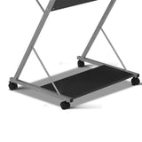 darrahopens Furniture > Office Artiss Metal Pull Out Table Desk - Black
