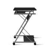 darrahopens Furniture > Office Artiss Metal Pull Out Table Desk - Black