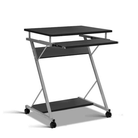 darrahopens Furniture > Office Artiss Metal Pull Out Table Desk - Black