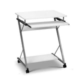 darrahopens Furniture > Office Artiss Metal Pull Out Table Desk - White