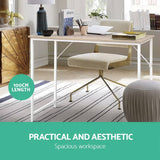 darrahopens Furniture > Office Artiss Minimalist Metal Desk - White