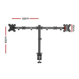 darrahopens Furniture > Office Artiss Monitor Arm Mount Dual 32" Black