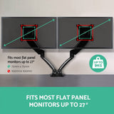 darrahopens Furniture > Office Artiss Monitor Arm Mount Dual Gas Black