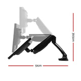 darrahopens Furniture > Office Artiss Monitor Arm Mount Single Gas Black