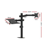 Darrahopens Furniture > Office Artiss Monitor Arm Stand Laptop Tray Display Desk Mount Bracket Screen Holder