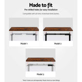 Darrahopens Furniture > Office Artiss Motorised Standing Desk Desktop Electric Sit Stand Table Rustic Brown