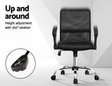 darrahopens Furniture > Office Artiss Office Chair Gaming Chair Computer Mesh Chairs Executive Mid Back Black