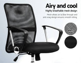 darrahopens Furniture > Office Artiss Office Chair Gaming Chair Computer Mesh Chairs Executive Mid Back Black