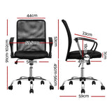 darrahopens Furniture > Office Artiss Office Chair Gaming Chair Computer Mesh Chairs Executive Mid Back Black