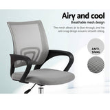 darrahopens Furniture > Office Artiss Office Chair Gaming Chair Computer Mesh Chairs Executive Mid Back Grey