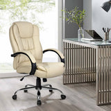 darrahopens Furniture > Office Artiss Office Chair Gaming Computer Chairs Executive PU Leather Seat Beige