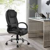 darrahopens Furniture > Office Artiss Office Chair Gaming Computer Chairs Executive PU Leather Seating Black