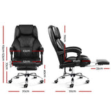 darrahopens Furniture > Office Artiss Office Chair Gaming Computer Executive Chairs Leather Seat Recliner