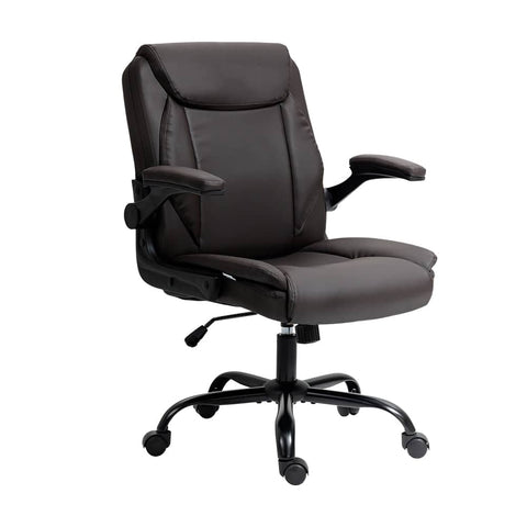 Darrahopens Furniture > Office Artiss Office Chair Gaming Computer Executive Chairs Leather Tilt Swivel Brown