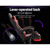 darrahopens Furniture > Office Artiss Office Chair Gaming Computer Executive Chairs Racing Seat Recliner Red