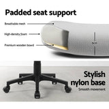 darrahopens Furniture > Office Artiss Office Chair Gaming Executive Computer Chairs Study Mesh Seat Tilt Grey