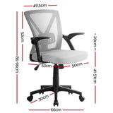 darrahopens Furniture > Office Artiss Office Chair Gaming Executive Computer Chairs Study Mesh Seat Tilt Grey