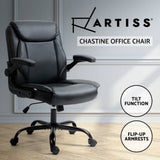 Darrahopens Furniture > Office Artiss Office Chair Leather Computer Desk Chairs Executive Gaming Study Black