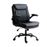 Darrahopens Furniture > Office Artiss Office Chair Leather Computer Desk Chairs Executive Gaming Study Black