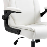 Darrahopens Furniture > Office Artiss Office Chair Leather Computer Executive Chairs Gaming Study Desk White