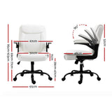 Darrahopens Furniture > Office Artiss Office Chair Leather Computer Executive Chairs Gaming Study Desk White