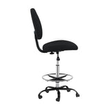darrahopens Furniture > Office Artiss Office Chair Veer Drafting Stool Fabric Chairs Black