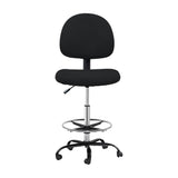 darrahopens Furniture > Office Artiss Office Chair Veer Drafting Stool Fabric Chairs Black