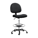 darrahopens Furniture > Office Artiss Office Chair Veer Drafting Stool Fabric Chairs Black
