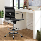 darrahopens Furniture > Office Artiss Office Chair Veer Drafting Stool Mesh Chairs Armrest Standing Desk Black