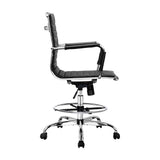 darrahopens Furniture > Office Artiss Office Chair Veer Drafting Stool Mesh Chairs Armrest Standing Desk Black
