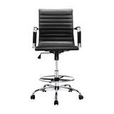 darrahopens Furniture > Office Artiss Office Chair Veer Drafting Stool Mesh Chairs Armrest Standing Desk Black