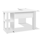 darrahopens Furniture > Office Artiss Office Computer Desk Corner Student Study Table Workstation L-Shape Shelf White